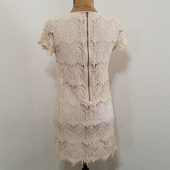 FOREVER 21 Cream/blush/beige lacey dress Med. EUC - Picture 7 of 8